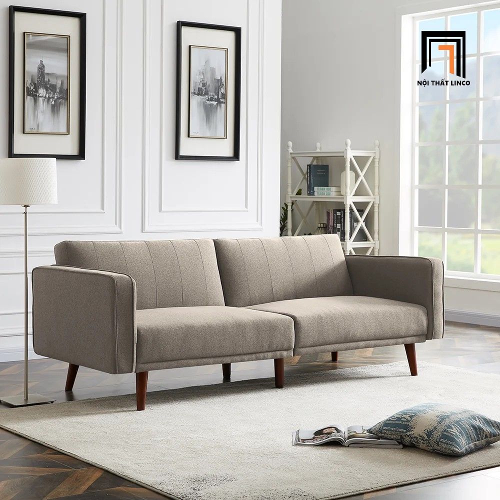 Ghế sofa băng bật giường 2m GB81 Dresny màu xám trắng