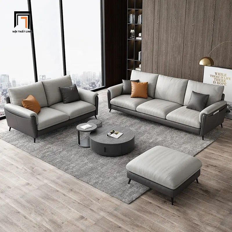 Bộ ghế sofa phòng khách sang trọng KT51 Jing da giả simili