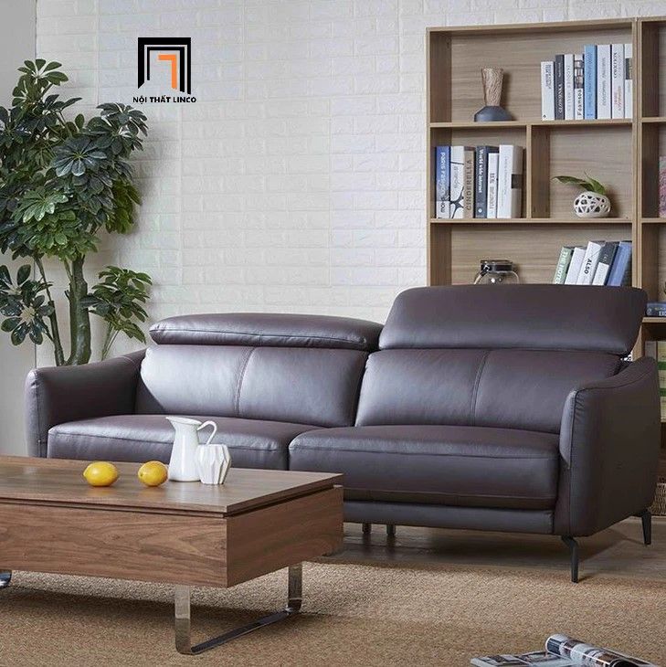 Bộ ghế sofa góc L da nâu GT236 Maddock 2m4 x 1m6 sang trọng