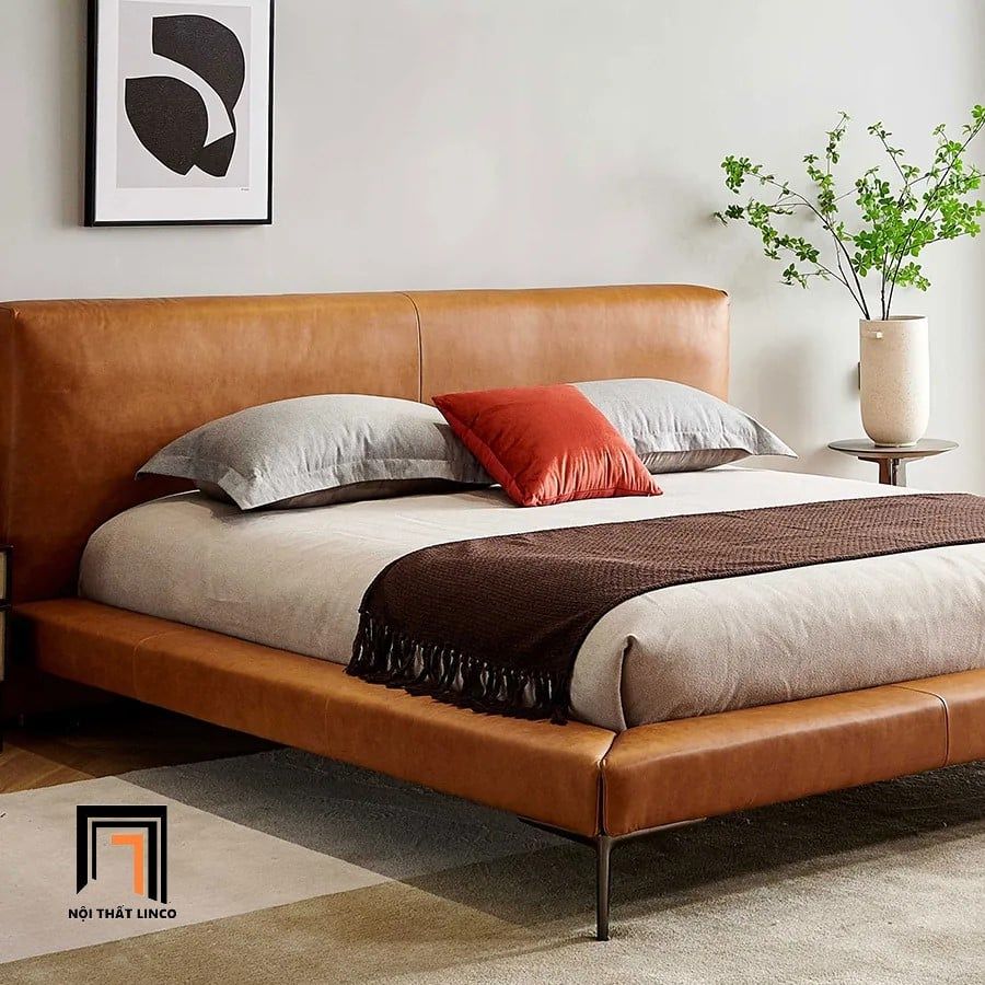 Giường ngủ sang trọng GN30 Gloom 2m2 x 1m6 da công nghiệp
