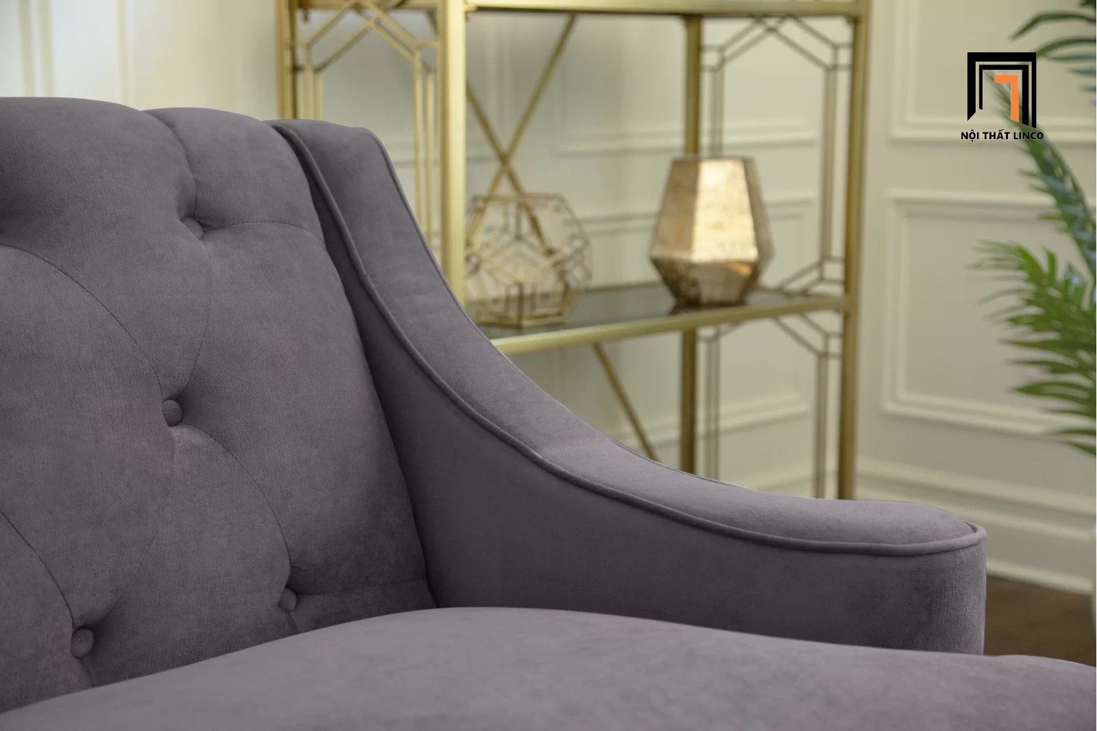 Ghế sofa băng vải nhung nỉ BT51-Briley mẫu mã tân cổ điển