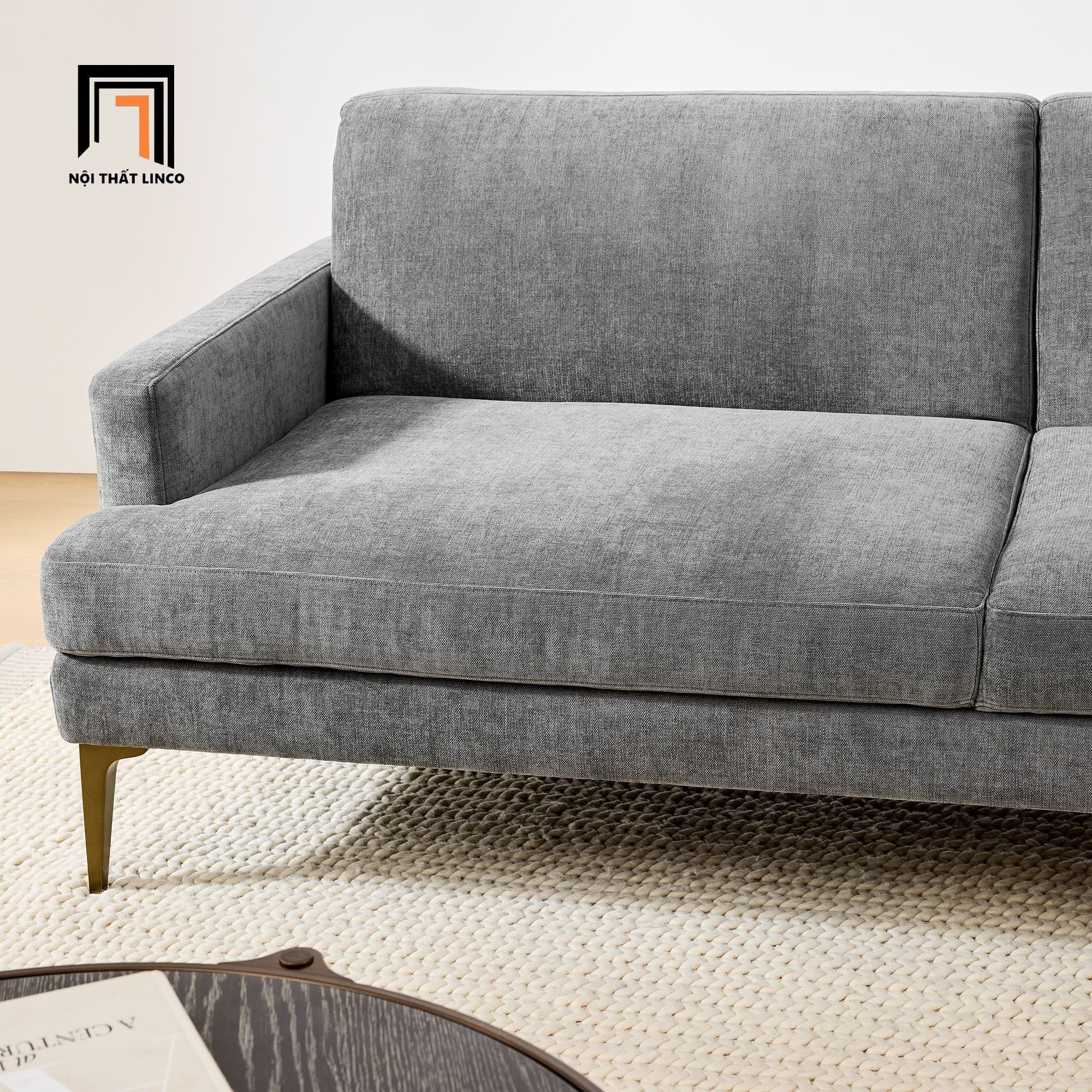 Ghế sofa giường nằm GB12 Andes 2m màu xám lông chuột