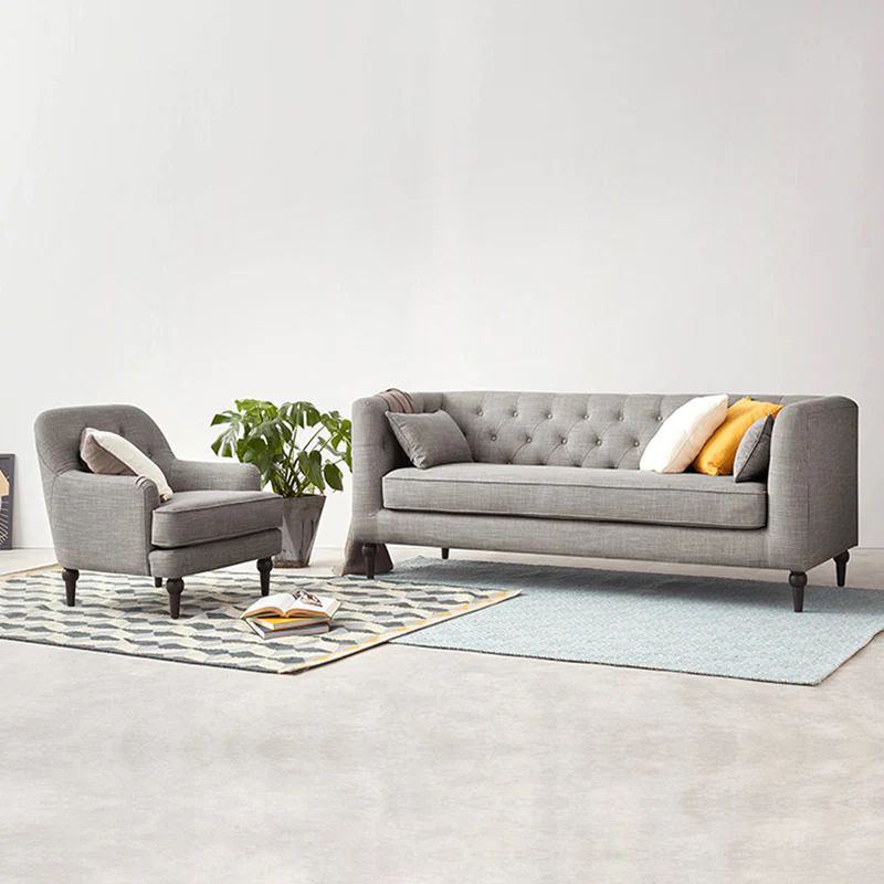 Bộ ghế sofa kiểu dáng Âu Mỹ KT95 Wright màu xám ghi