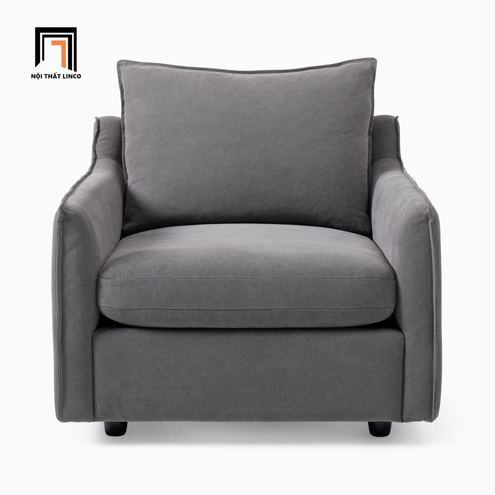 Ghế sofa đơn thư giãn DT24 Easton ngồi đọc sách xám đậm