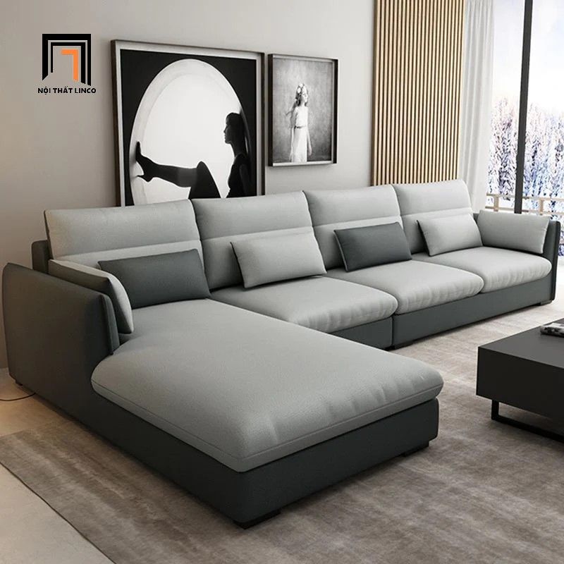 Bộ ghế sofa góc gia đình GT149 Taos 3m x 1m7 vải nỉ mềm