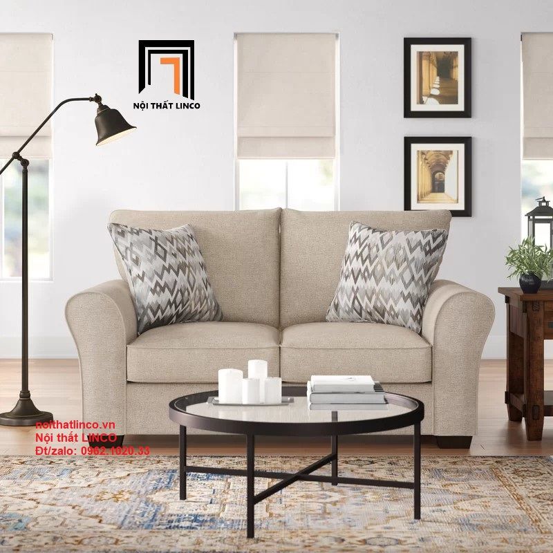 Set ghế sofa phòng khách PK2 Carey phong cách châu Âu