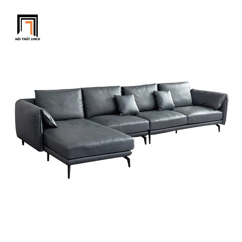 Bộ ghế sofa góc da giả 3m x 1m6 GT147 Santafe cho phòng khách lớn