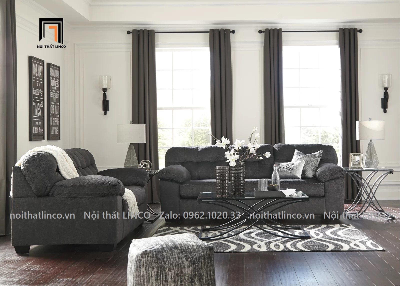 Ghế sofa phòng khách gia đình BT31 Barrus dài 2m da giả