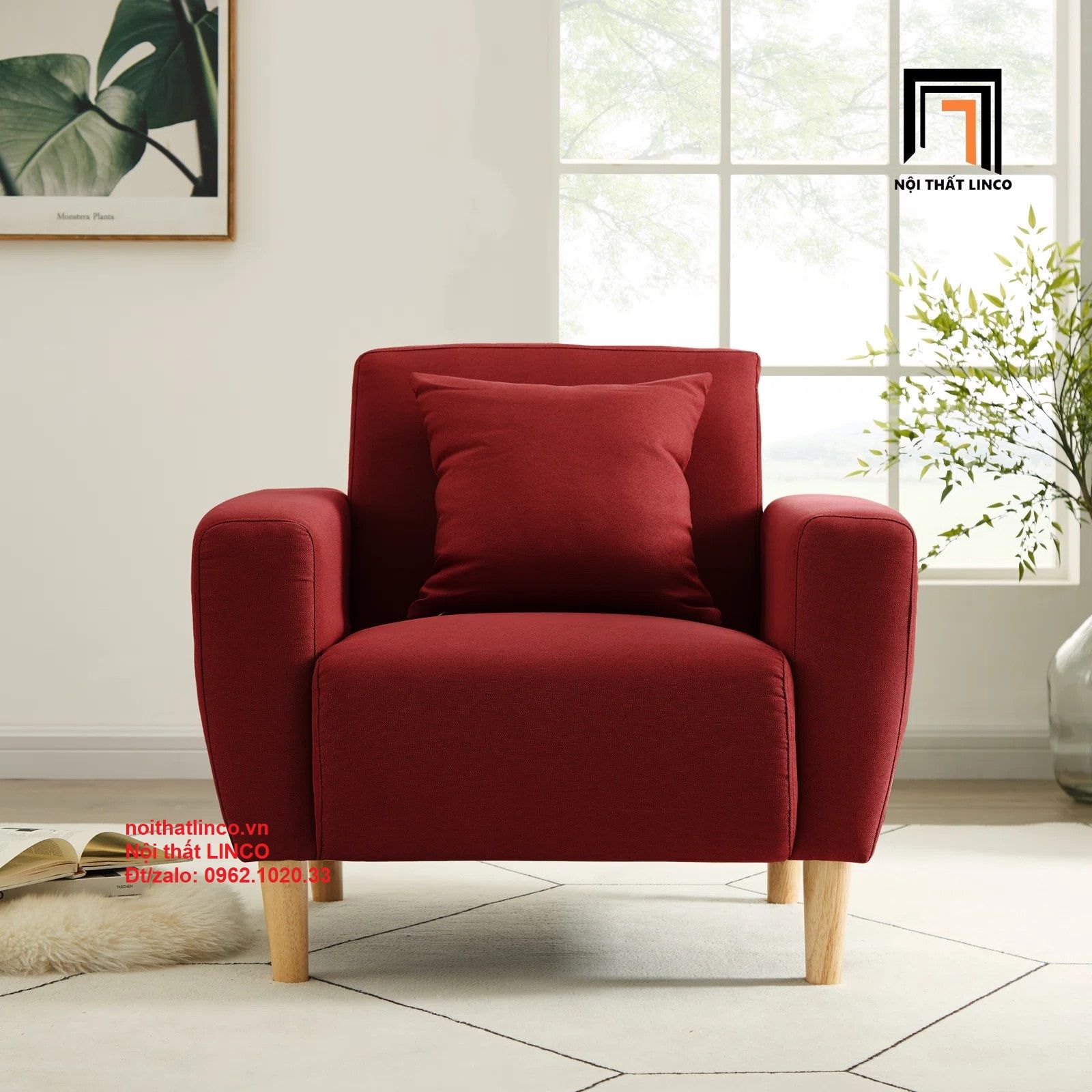 Ghế sofa đơn DT2 Zaro cho phòng ngủ nhỏ xinh