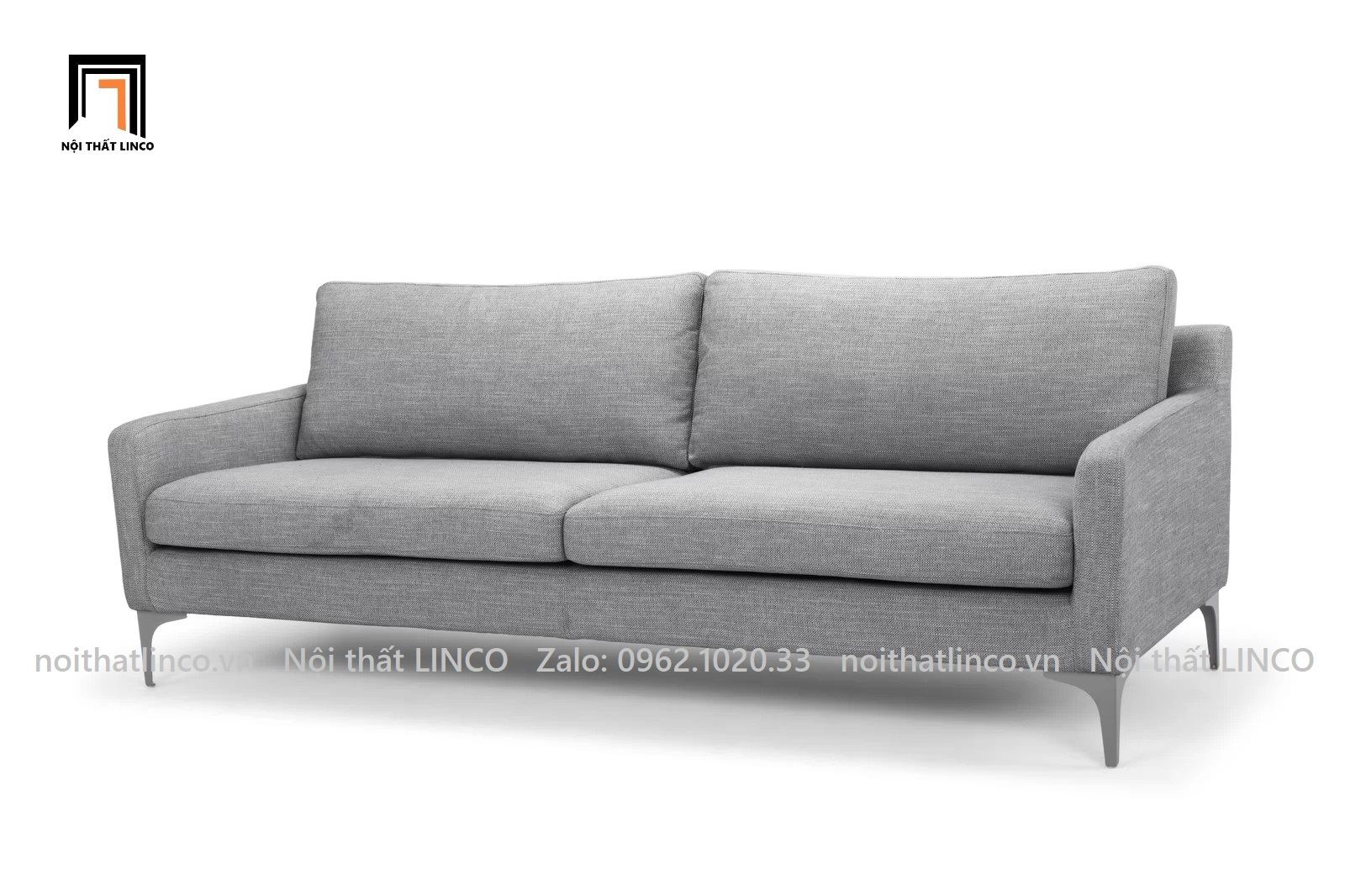 Ghế sofa văng dài 1m9 BT36-Jones màu xám chân inox