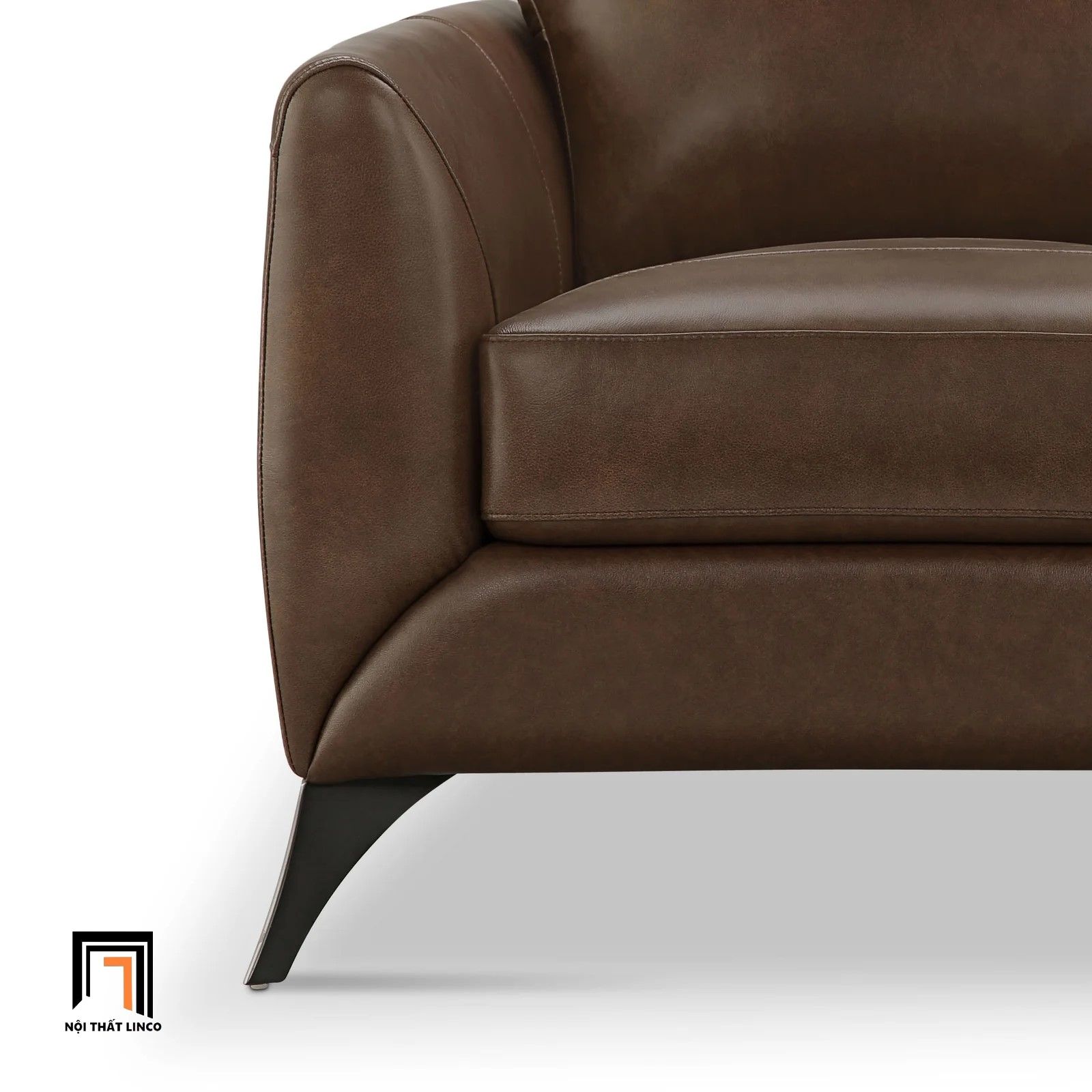 Ghế sofa băng da Pu BT169 Ahmara 2m nâu cafe