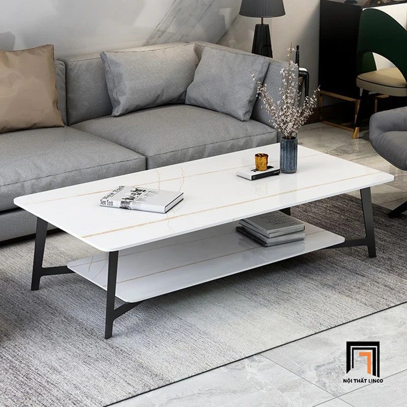 Bàn trà mặt đá 2 tầng BSF4 Lenge 1m2 x 50 kiểu dáng sang trọng