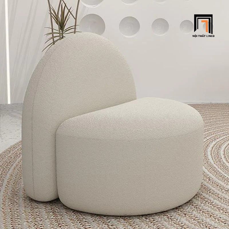 Ghế sofa văng vải lông cừu đẹp BT307 2m3 cho shop tiệm
