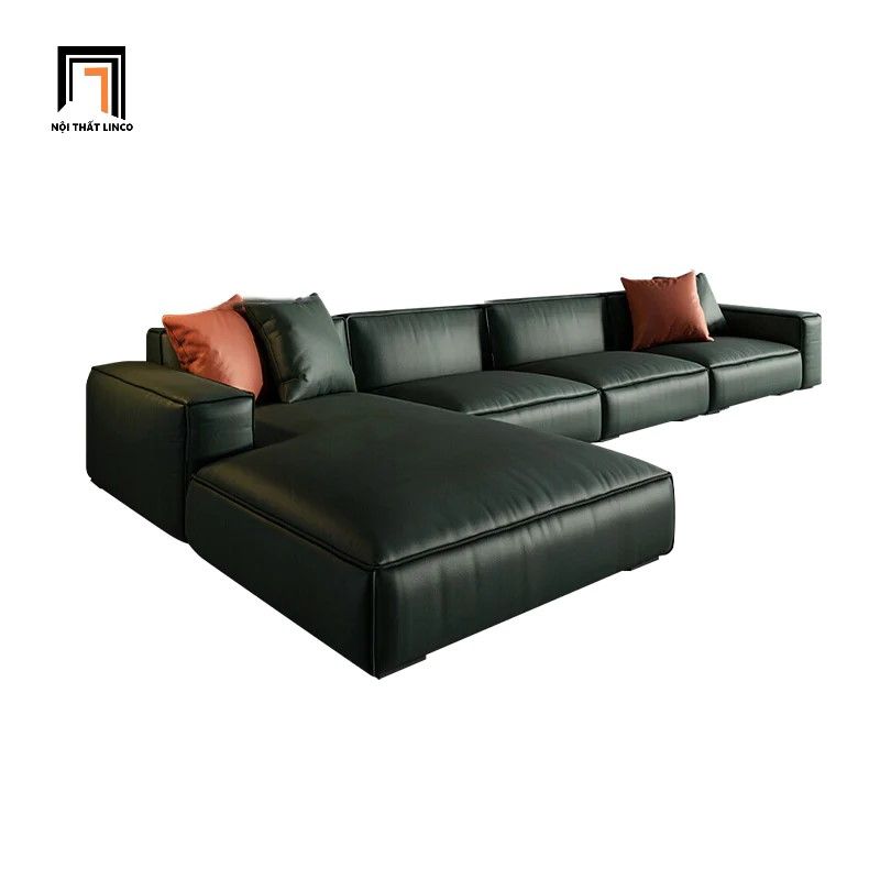 Bộ ghế sofa góc cao cấp GT105 Perry da giả 2m75 x 1m7