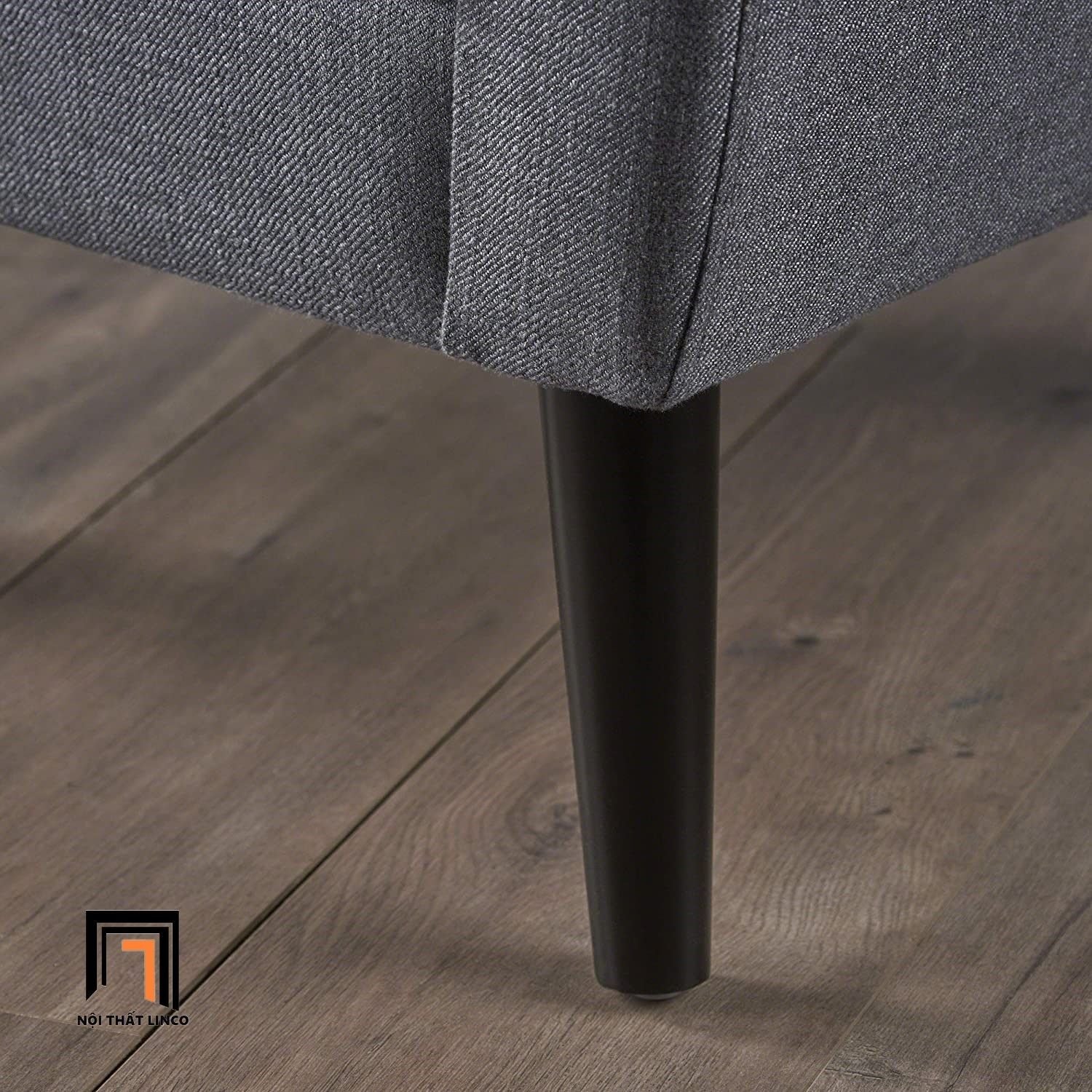 Ghế sofa đơn nhỏ xinh DT28 Hamton màu xám đen