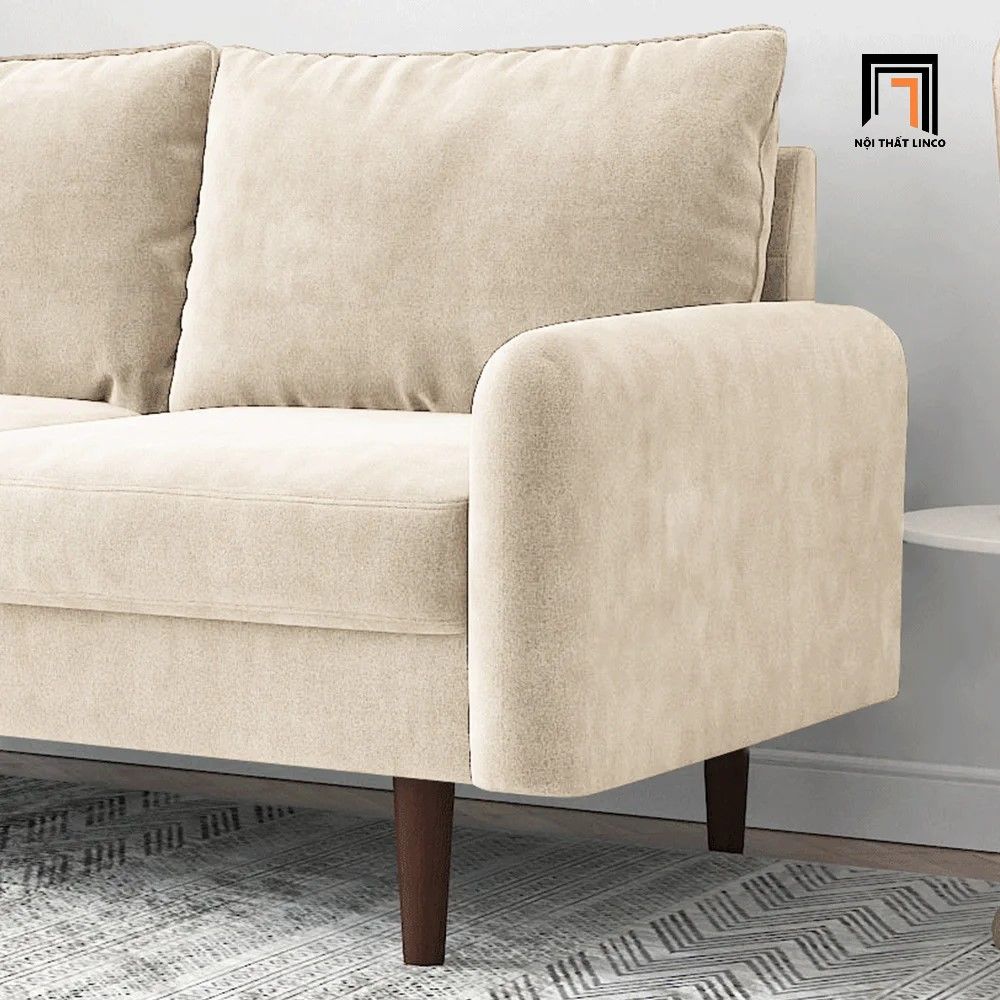 Ghế sofa băng nhỏ gọn BT203 Hessvilla dài 1m5 màu trắng kem