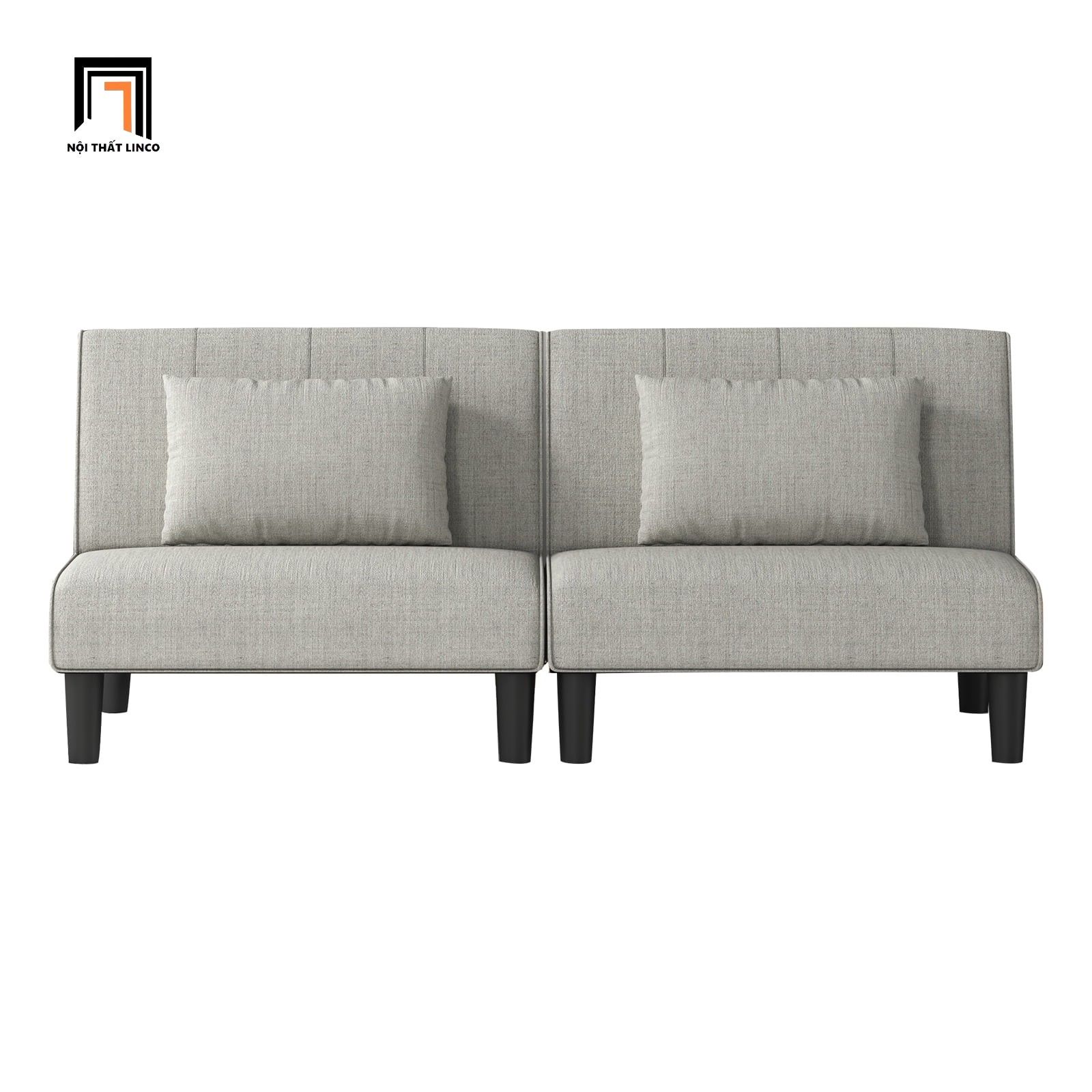 Sofa bed bật giường vải nỉ xám trắng GB105 Bonzy 1m7 giá rẻ