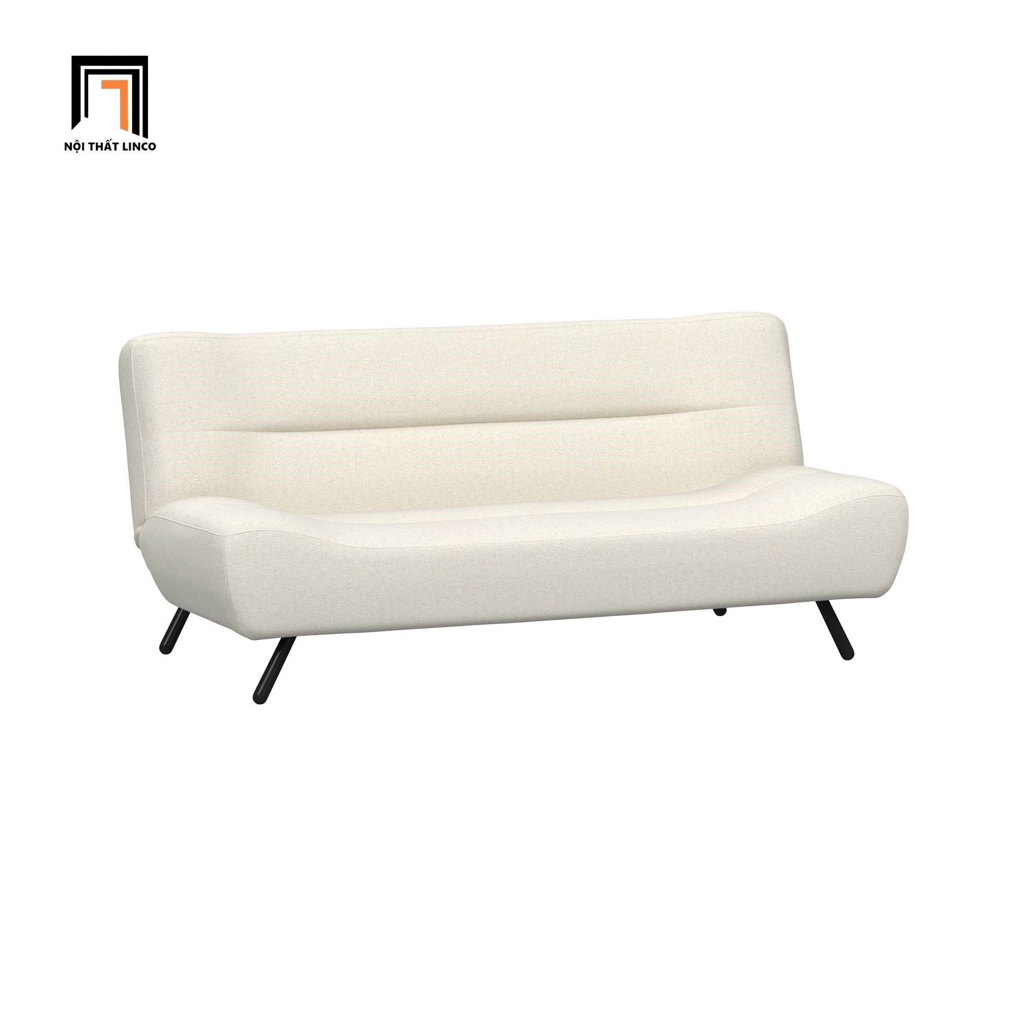 Ghế sofa giường bọc da GB13 Finn dài 1m8 màu trắng kem
