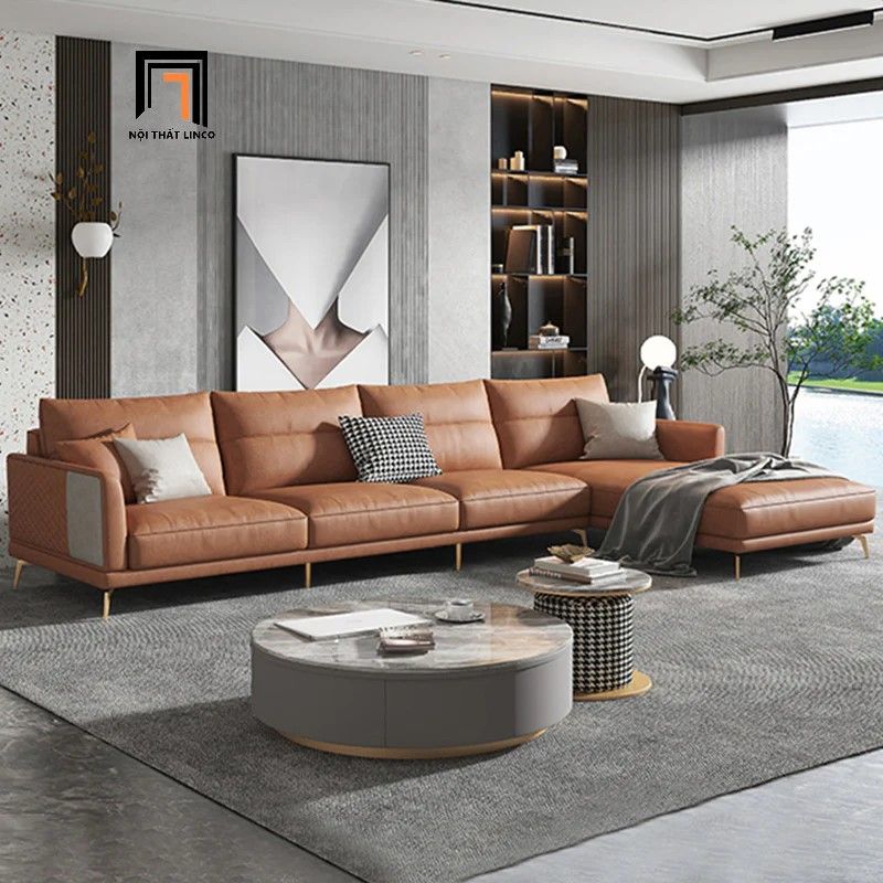 Bộ ghế sofa góc gia đình lớn GT219 Harondo 3m x 1m6 sang trọng