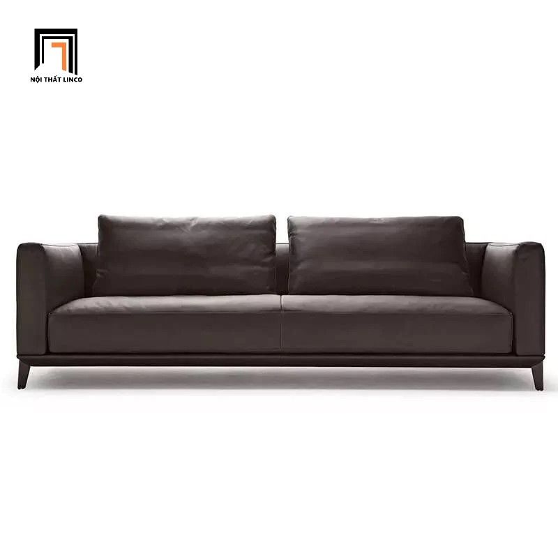 Bộ ghế sofa phòng khách KT63 Monda da Pu màu nâu cafe
