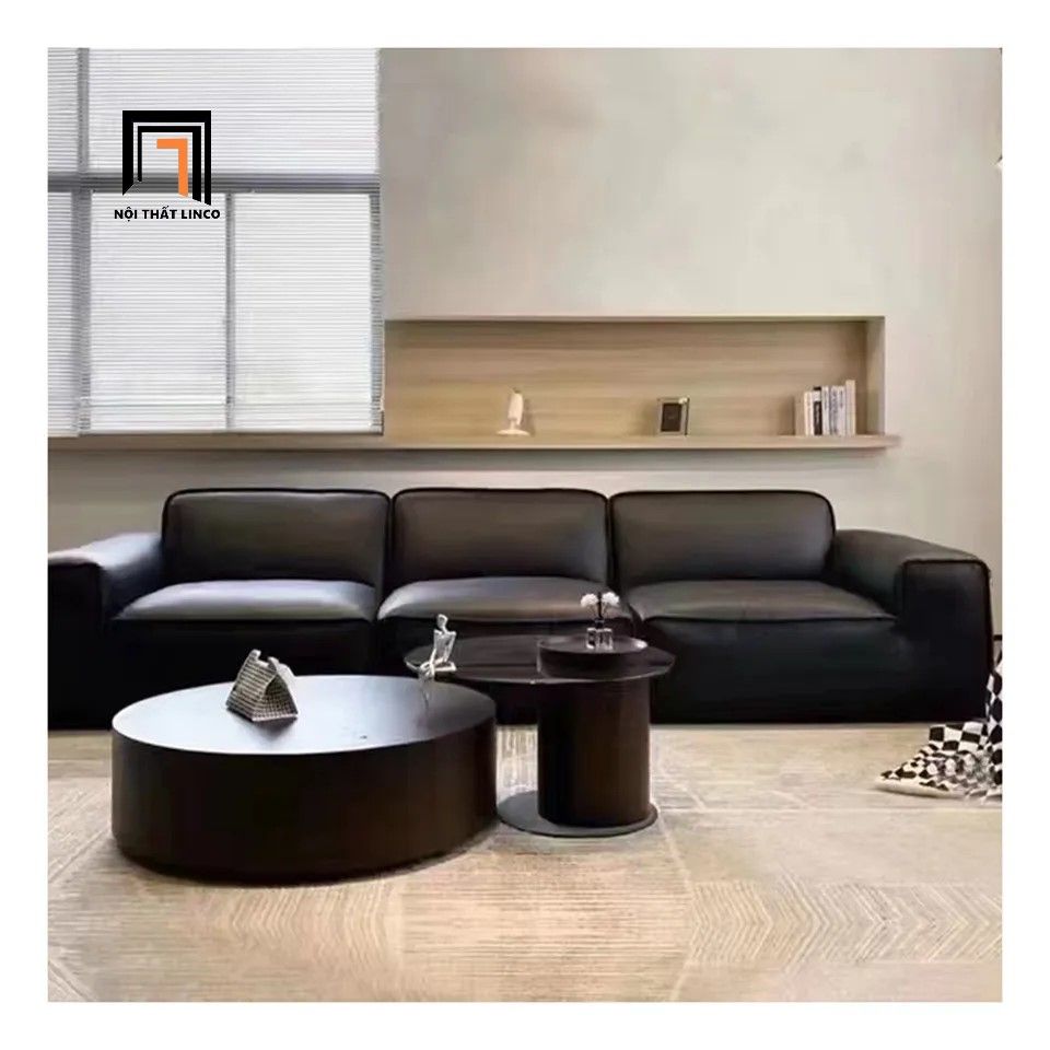 Ghế sofa băng da công nghiệp BT138 Ceasar dài 2m2 sang trọng