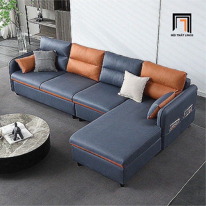 Bộ ghế sofa góc gia đình GT83 Quanu 2m6 x 1m6 da simili