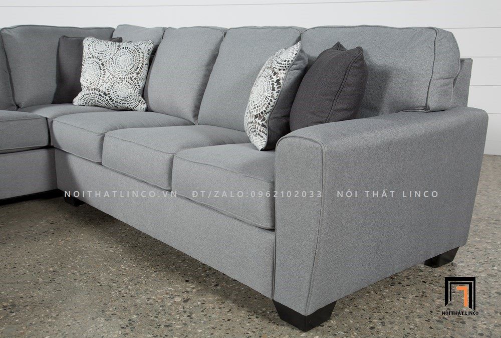 Bộ ghế sofa góc L GT42 Mcdade 2m8 x 1m6 phong cách Âu Mỹ
