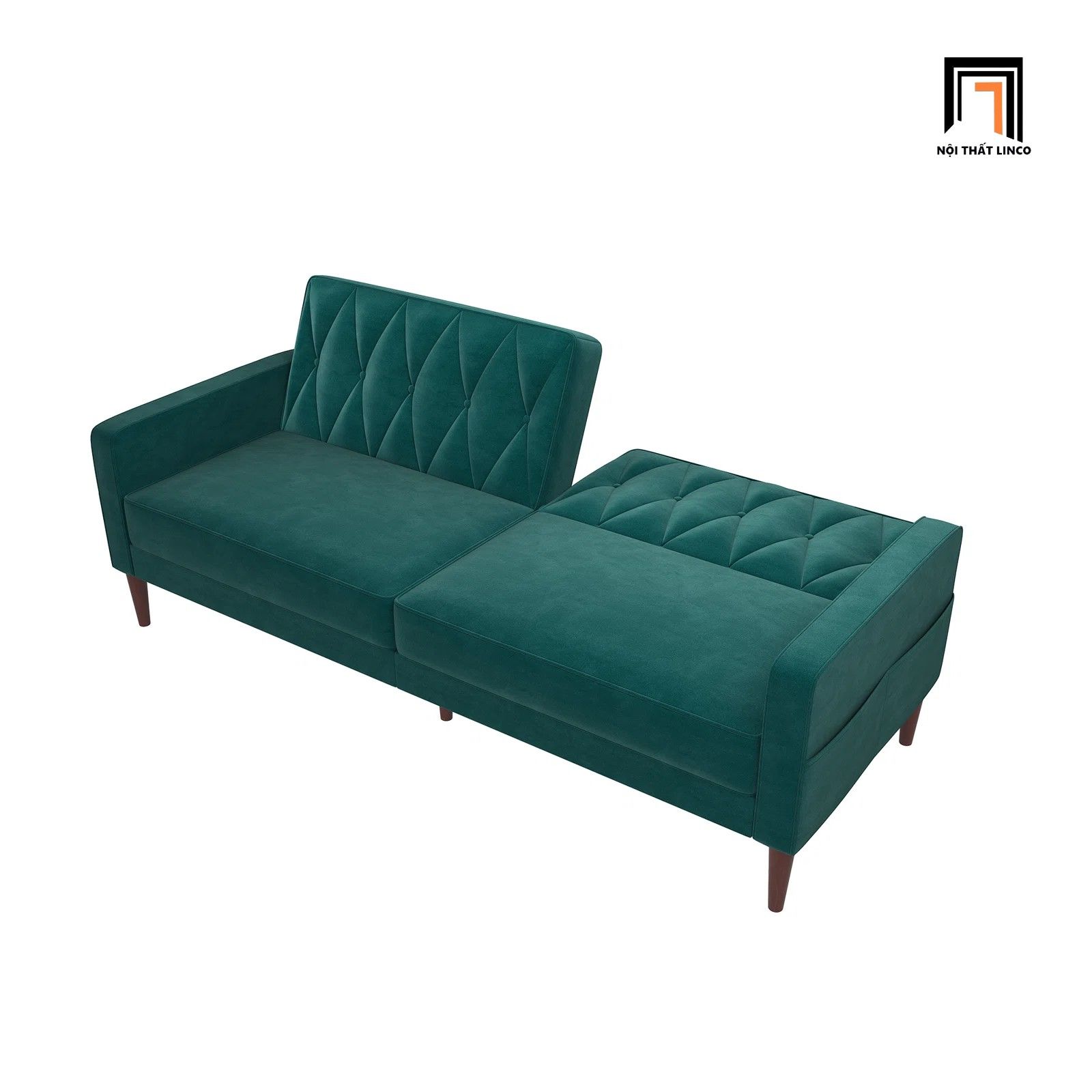 Ghế sofa thông minh bật giường nằm GB38 Honbay 1m9 vải nhung
