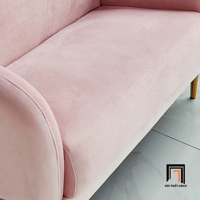 Ghế sofa văng vải nhung xanh lá BT283 Mariene 1m8 cho shop tiệm