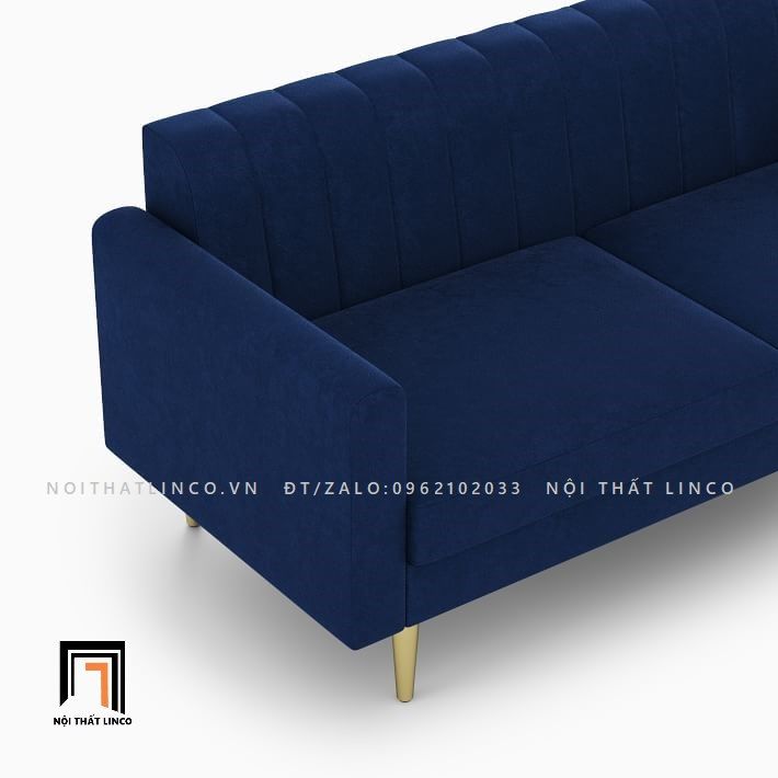 Ghế sofa băng giá rẻ BT69 Ixir dài 1m9 vải bố màu xanh đen