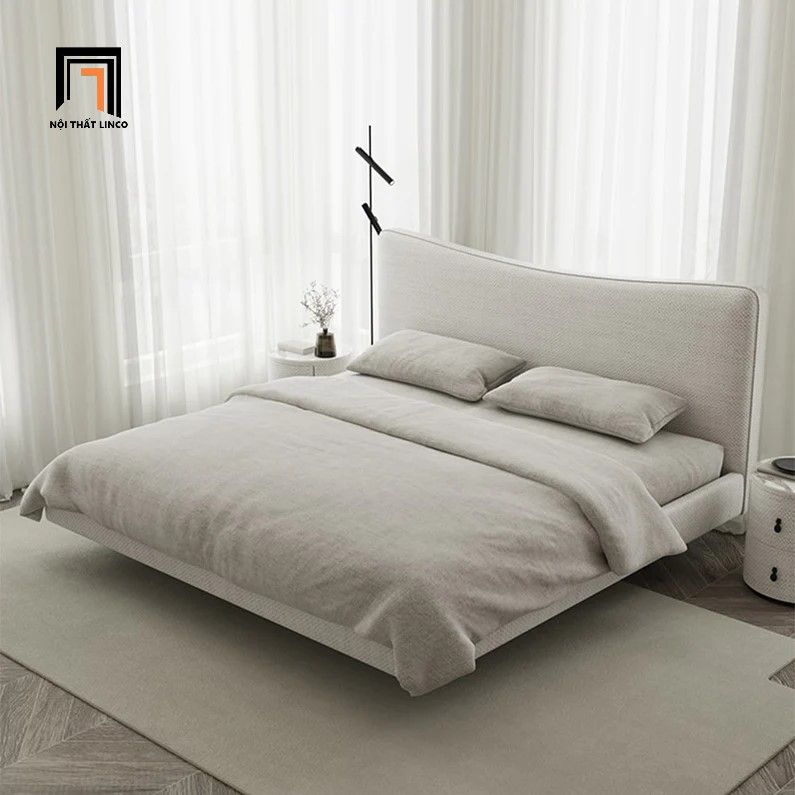 Giường ngủ cho gia đình sang trọng GN49 Altresha màu xám trắng