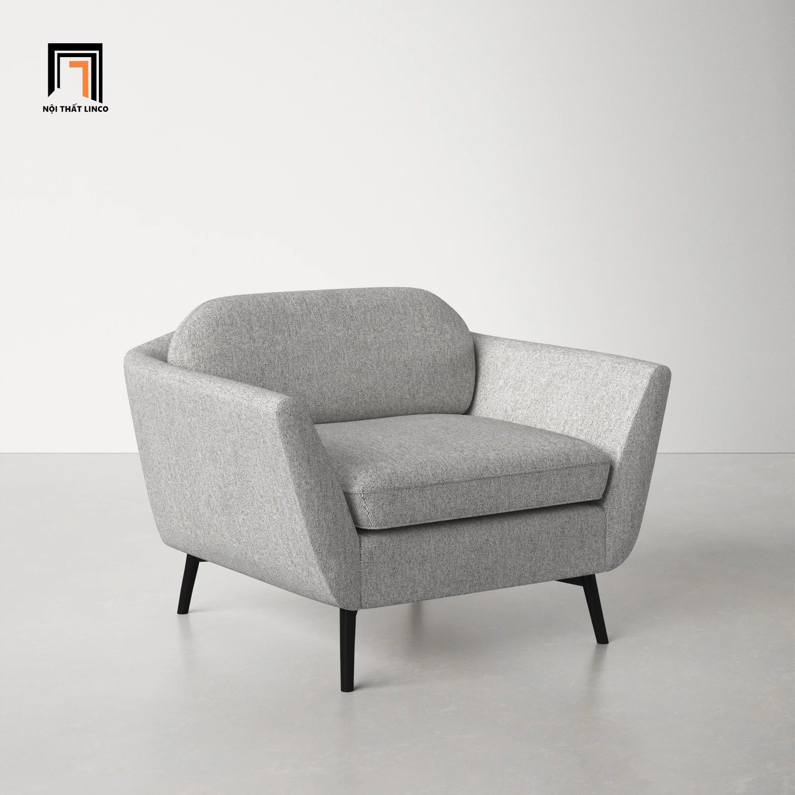 Ghế sofa đơn hiện đại DT33 Tyndall màu xám trắng đẹp