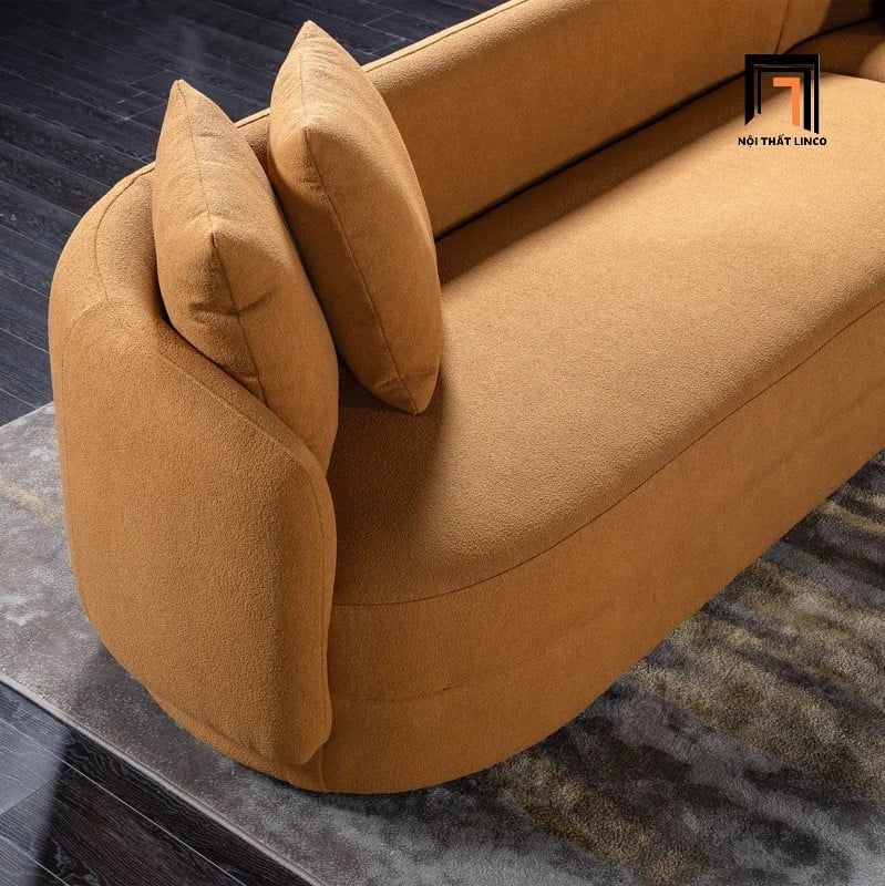 Bộ ghế sofa góc xinh xắn kiểu cong GT253 Ahitana 2m4 màu cam