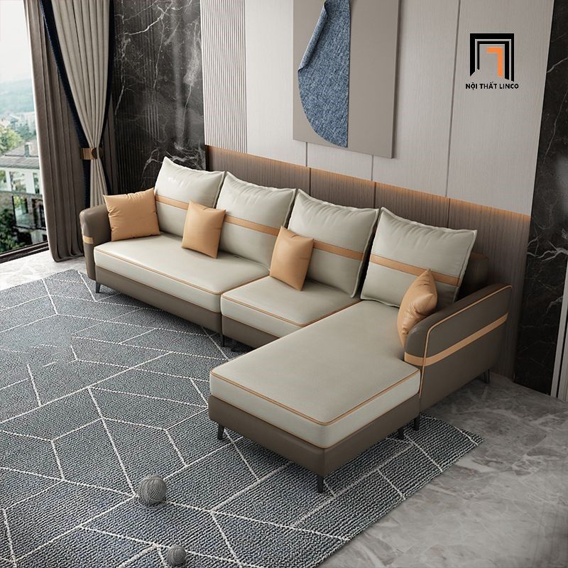 Set ghế sofa góc da giả GT211 Musaddar 2m9 x 1m6 cho gia đình