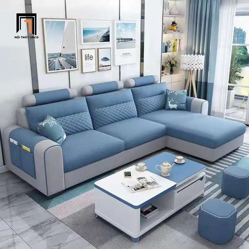 Bộ ghế sofa góc gia đình GT86 Jiangsu dài 2m4 x 1m6