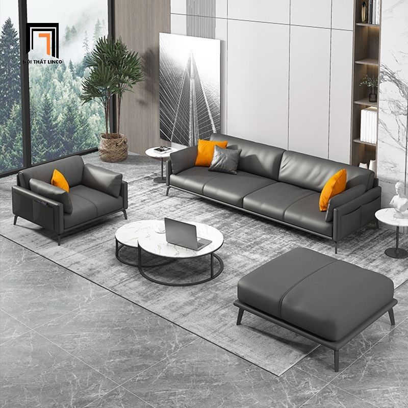 Bộ ghế sofa văn phòng làm việc KT75 Dubuque da công nghiệp