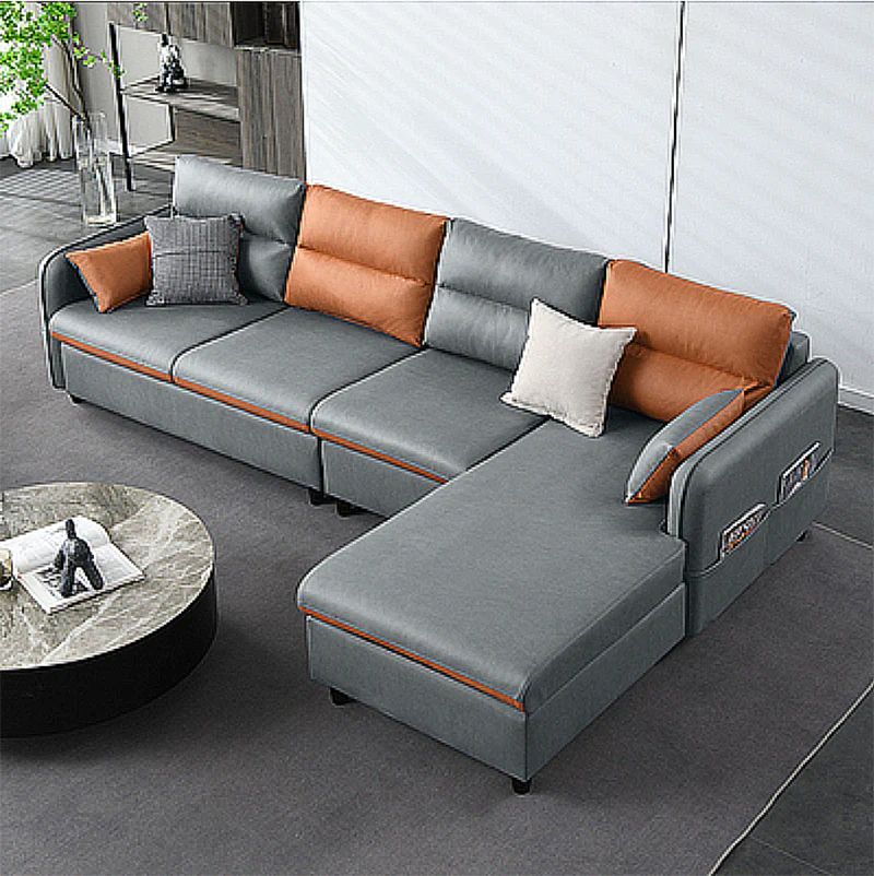 Bộ ghế sofa góc gia đình GT83 Quanu 2m6 x 1m6 da simili