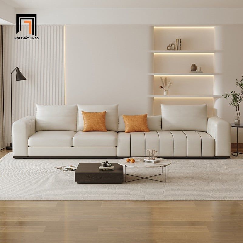Sofa băng phòng khách sang trọng dài 3m BT318 Roxham da Pu