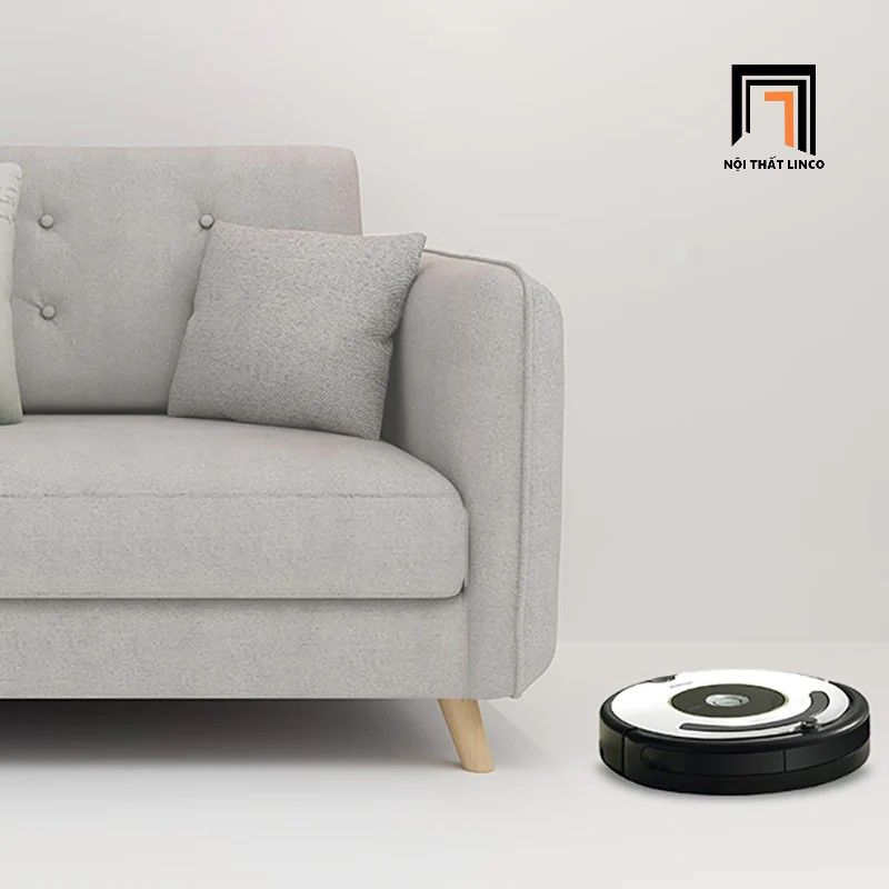 Bộ ghế sofa văn phòng nhỏ tiếp khách KT92 Hanna màu xám ghi trắng