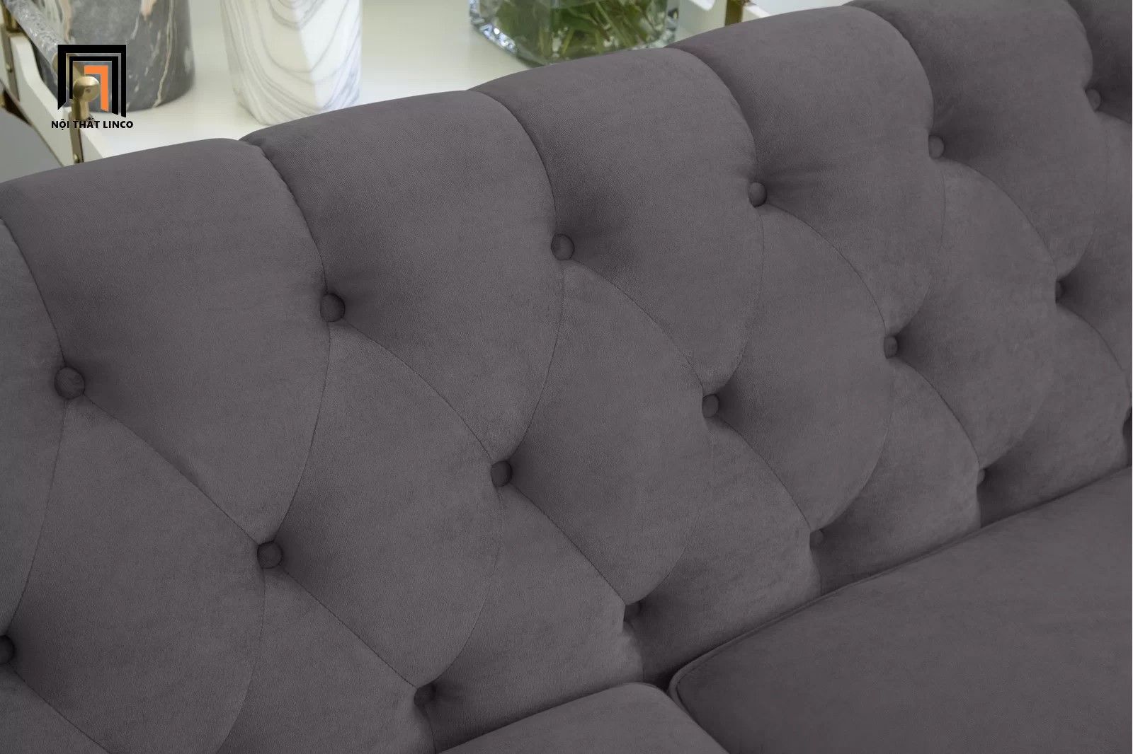 Ghế sofa băng vải nhung nỉ BT51-Briley mẫu mã tân cổ điển