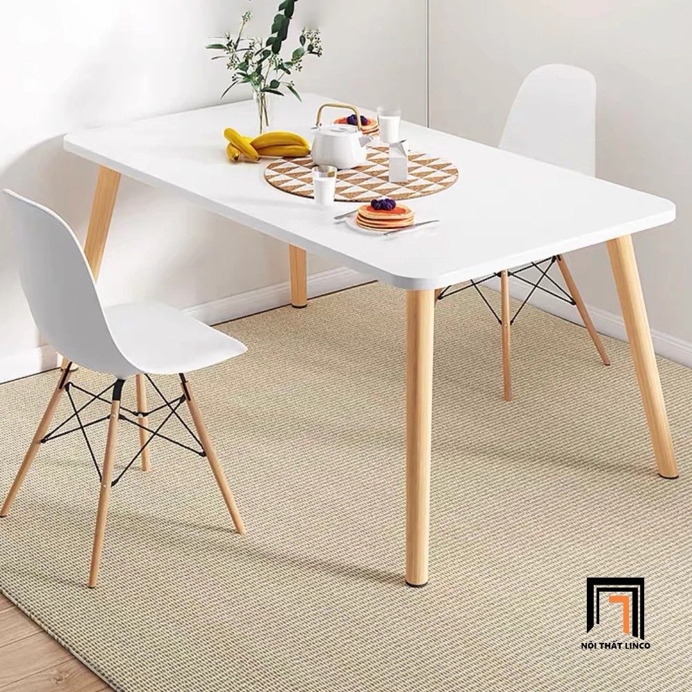 Bộ bàn ăn hình chữ nhật 1m2 6-OC4-GCF1-BKH108 cho gia đình