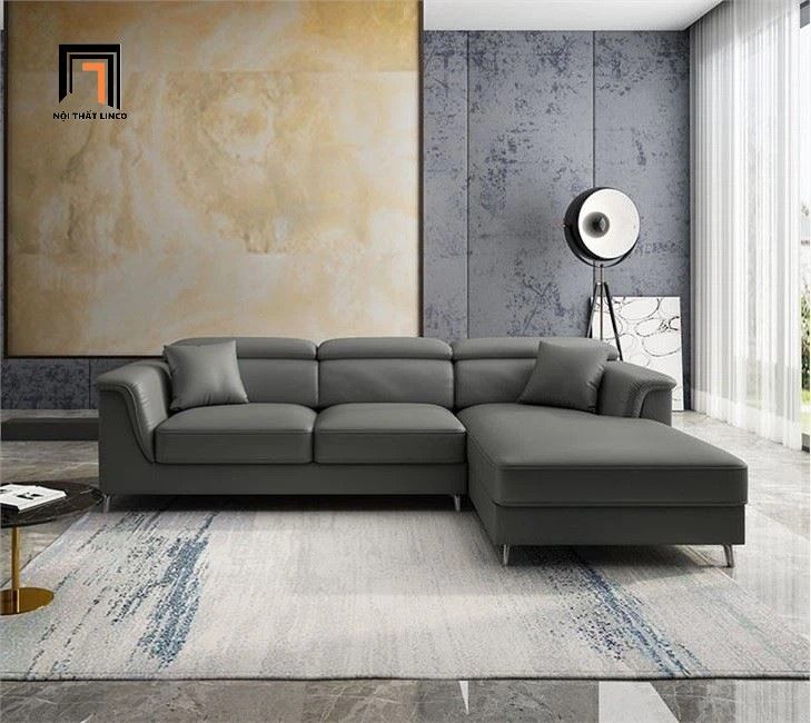 Ghế sofa góc L da công nghiệp GT242 Morse 2m4 x 1m6 gật gù