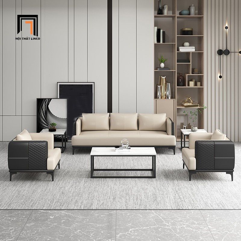 Ghế sofa băng da công nghiệp BT275 Chieti dài 2m cho căn hộ đẹp