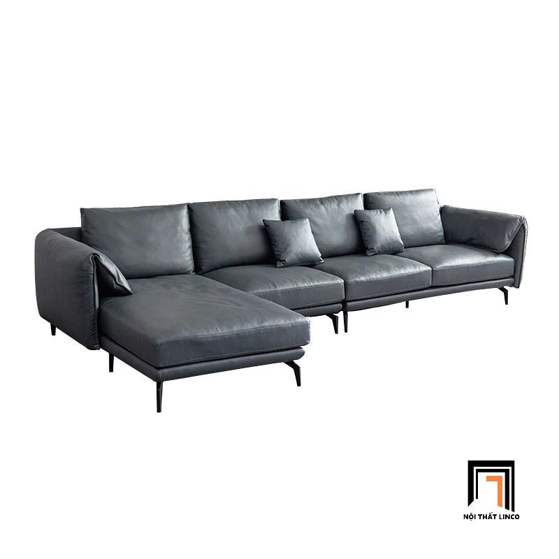 Bộ ghế sofa góc da giả 3m x 1m6 GT147 Santafe cho phòng khách lớn