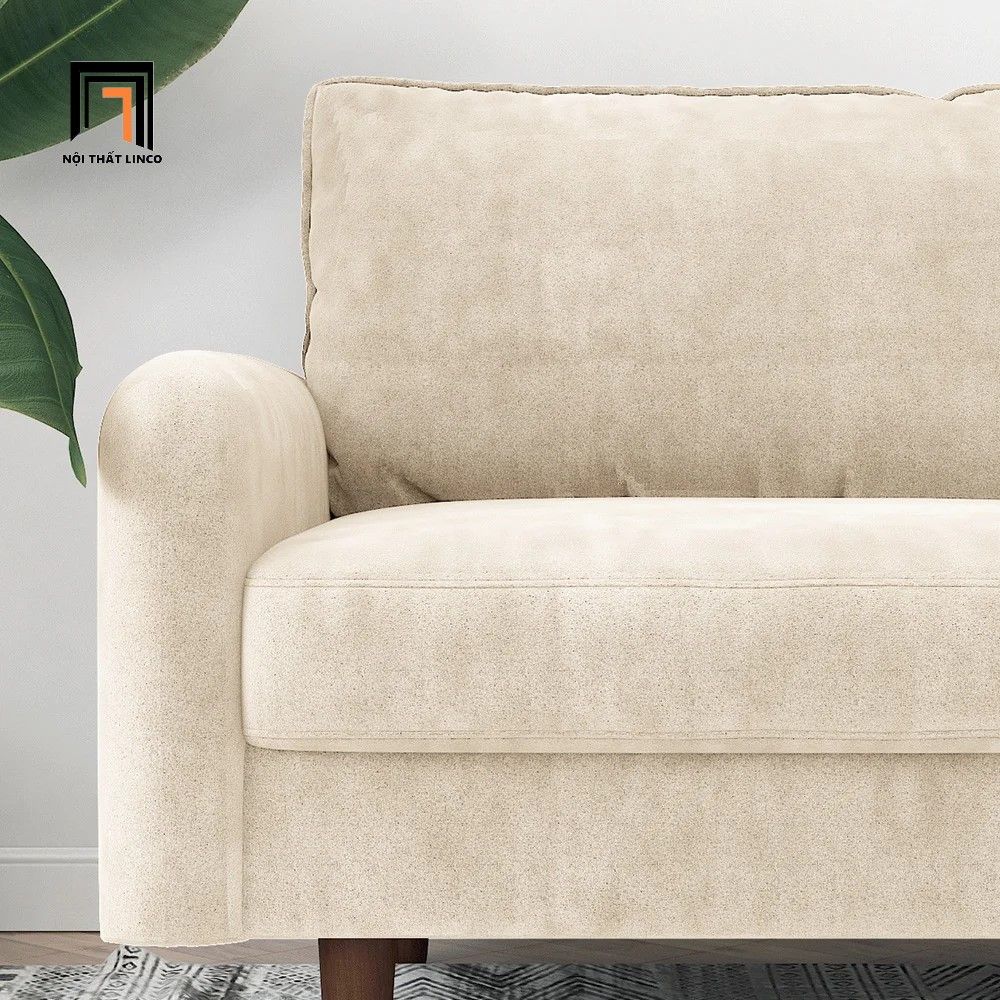 Ghế sofa băng nhỏ gọn BT203 Hessvilla dài 1m5 màu trắng kem
