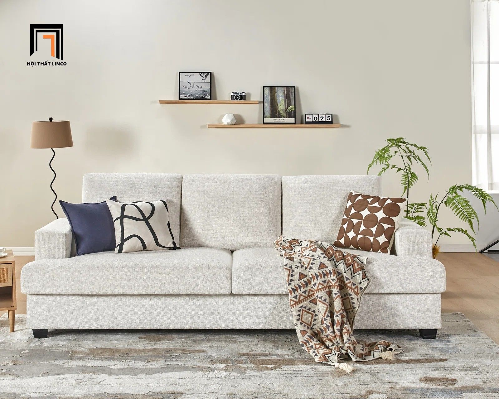 Ghế sofa băng dài 2m BT243 Boileau cho chung cư nhỏ gọn