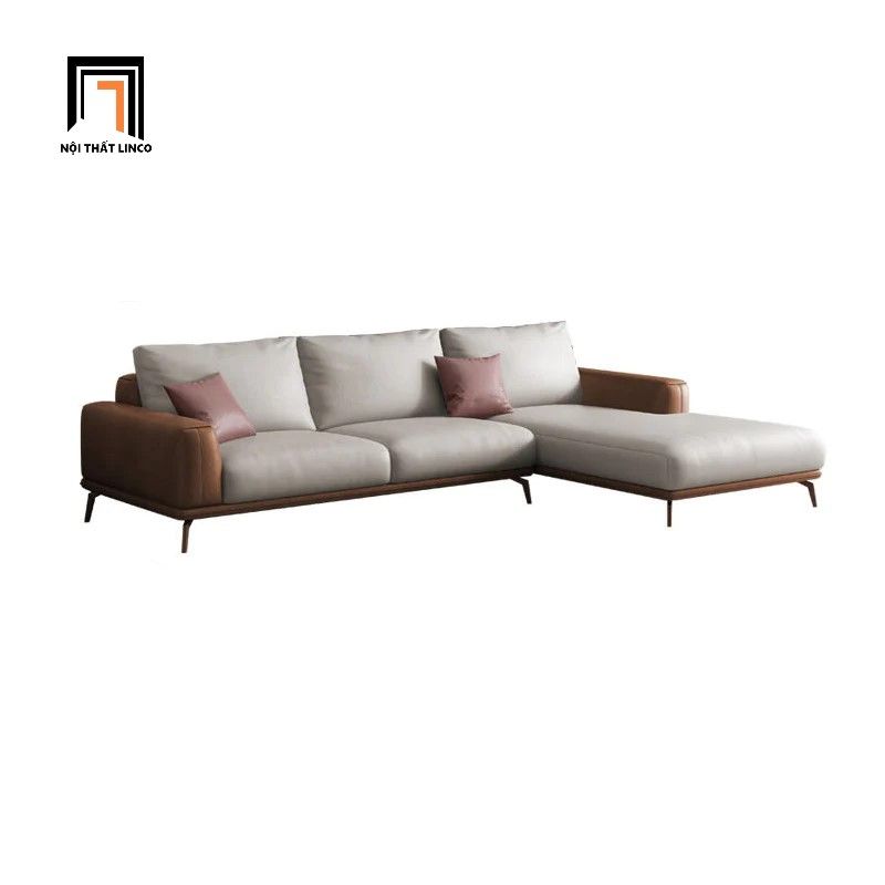 Bộ ghế sofa góc L cao cấp GT145 Atonio 2m4 x 1m6 da giả