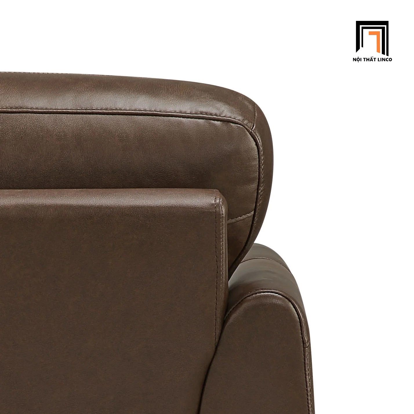 Ghế sofa đơn hiện đại DT48 Ahmara da công nghiệp màu nâu