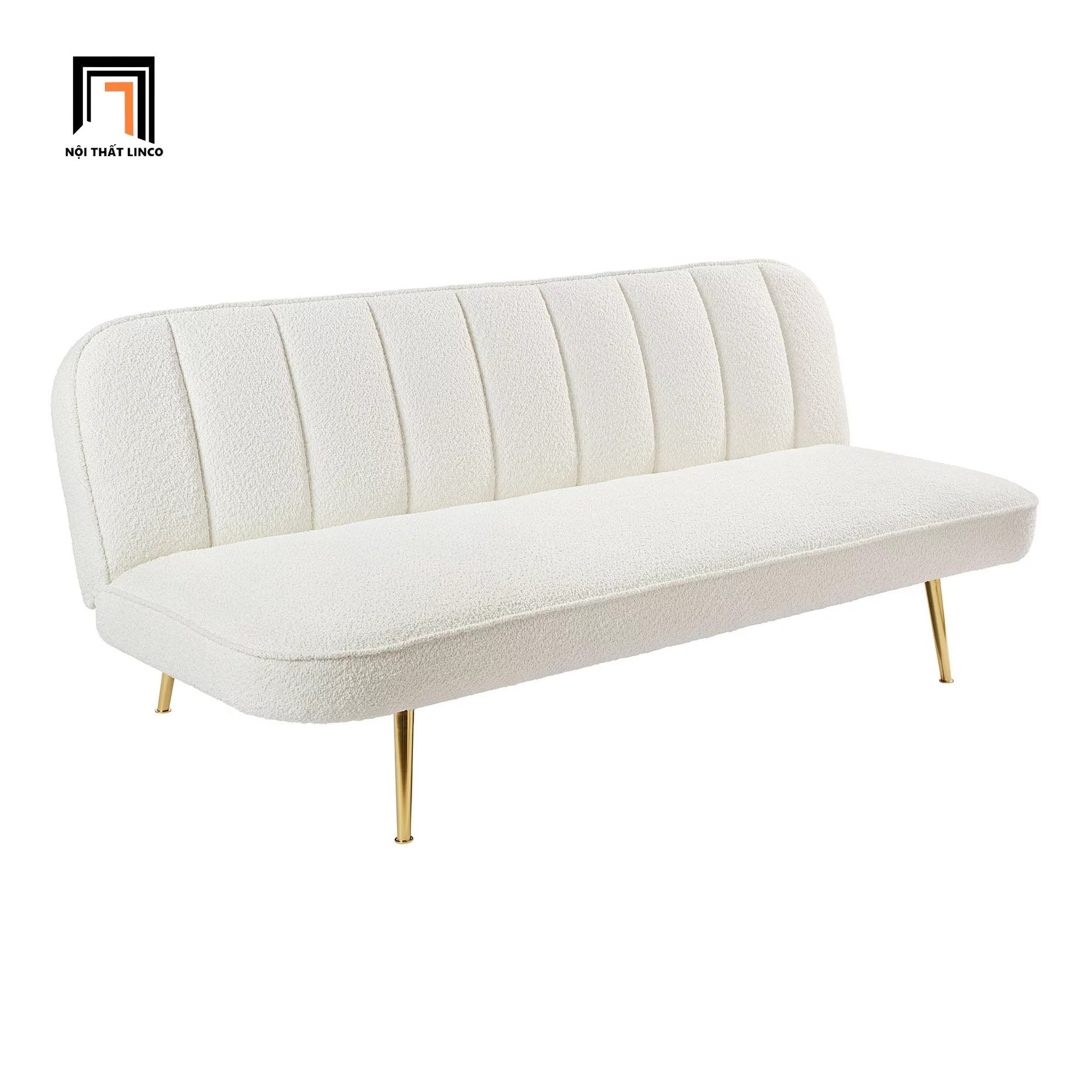 Ghế sofa giường nằm xinh xắn GB107 Manasil 1m7 vải lông cừu