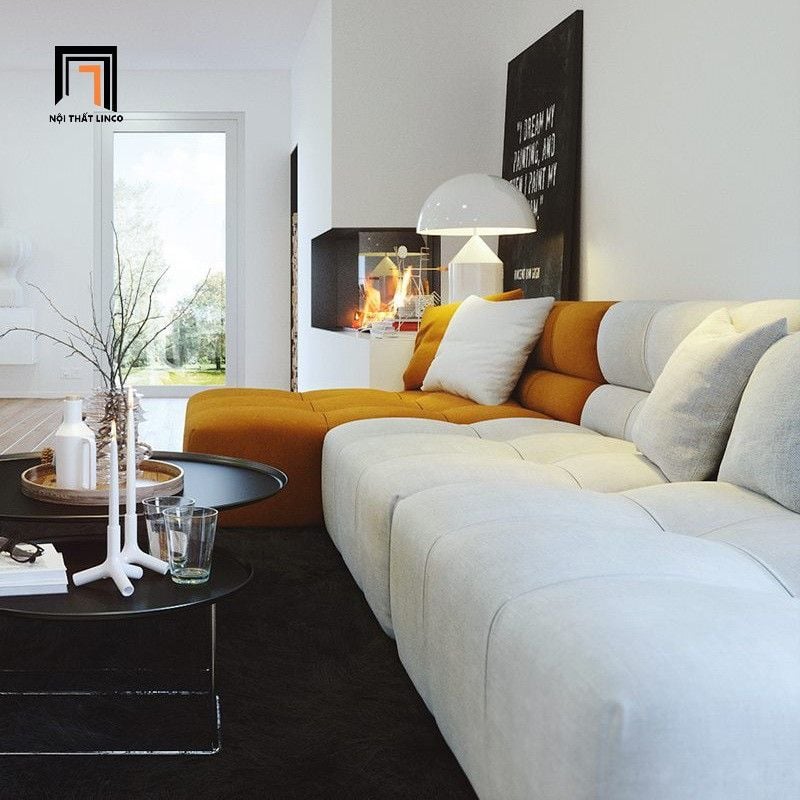 Bộ ghế sofa góc chữ L giá rẻ 2m25 x 1m2 GT202 Feiyi xinh xắn